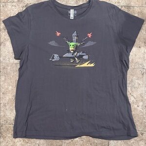 Graphic Robot Tee in Charcoal Gray